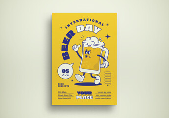 International Beer Day Flyer Layout