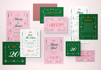 Wedding Invitation Set Layout