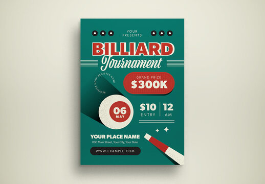Billiard Flyer Layout