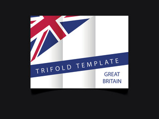 UK, Trifold brochure for design. United Kingdom