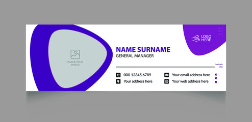 Professional Email Signatures Template Design and email footer and personal social media cover