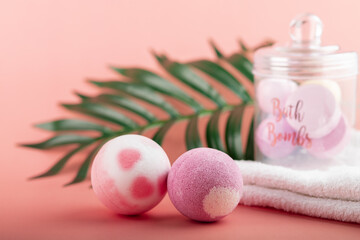 bath cosmetics, body bomb, aromatherapy and relaxation, colorful sweet balls