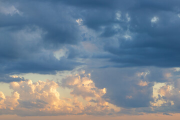 sky with clouds background,summer sunny landscape