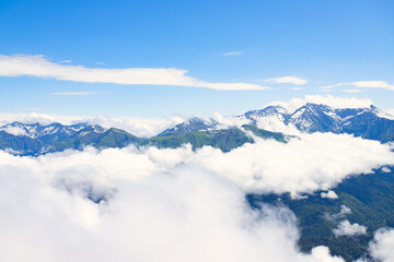 Mountain landscape scenic background nature, summer in the Alps