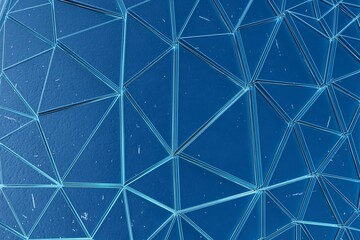 abstract background. grid of large triangles on a blue background. 3d render. 3d illustration