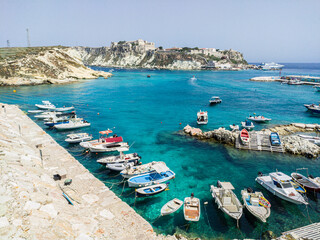Italy, July 2022: wonderful sea and nature in the Tremiti Islands in Puglia