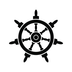 ship's wheel icon. boat wheel sign. vector illustration