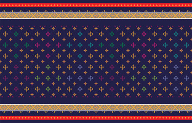 Abstract geometric and tribal patterns, usage design local fabric patterns, and Design inspired by indigenous tribes. geometric Vector illustration