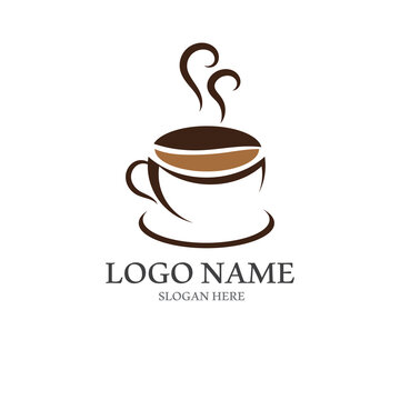 coffee cup logo with vector style template
