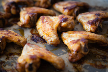 Roasted or grilled chicken wings
