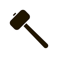 Hammer vector icon isolated on white background. 10 eps