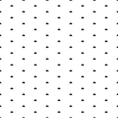 Square seamless background pattern from geometric shapes. The pattern is evenly filled with small black sports bag symbols. Vector illustration on white background