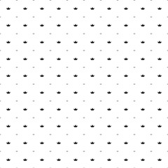 Square seamless background pattern from black paper boat symbols are different sizes and opacity. The pattern is evenly filled. Vector illustration on white background