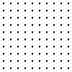 Square seamless background pattern from geometric shapes are different sizes and opacity. The pattern is evenly filled with black kite symbols. Vector illustration on white background