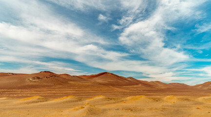 Fototapeta na wymiar Landscape of Pisco Desert