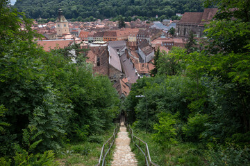 Over view of Brasov city Romania