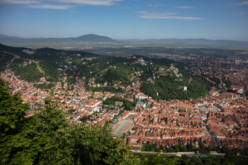 Over view of Brasov city Romania