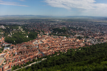 Fototapeta premium Over view of Brasov city Romania