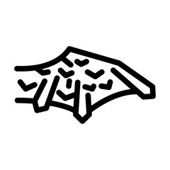 iron stone wing line icon vector. iron stone wing sign. isolated contour symbol black illustration