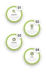 Vertical infographic design with icons and 4 options or steps. Thin line. Infographics business concept. Can be used for info graphics, flow charts, presentations, mobile web sites, printed materials.