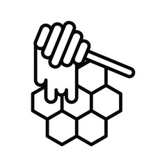 Honey icon. honey spa therapy sign. vector illustration