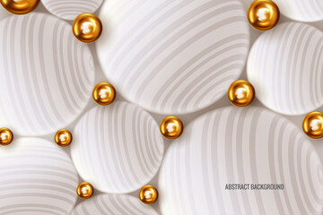 Abstract background with realistic spheres Vector