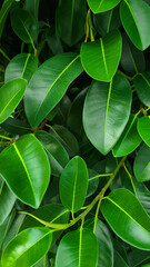 Abstract background of tropical leaves on the Montenegrin coast.