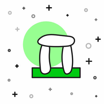 recommend clip art: Filled outline Stonehenge icon isolated on white background. Vector