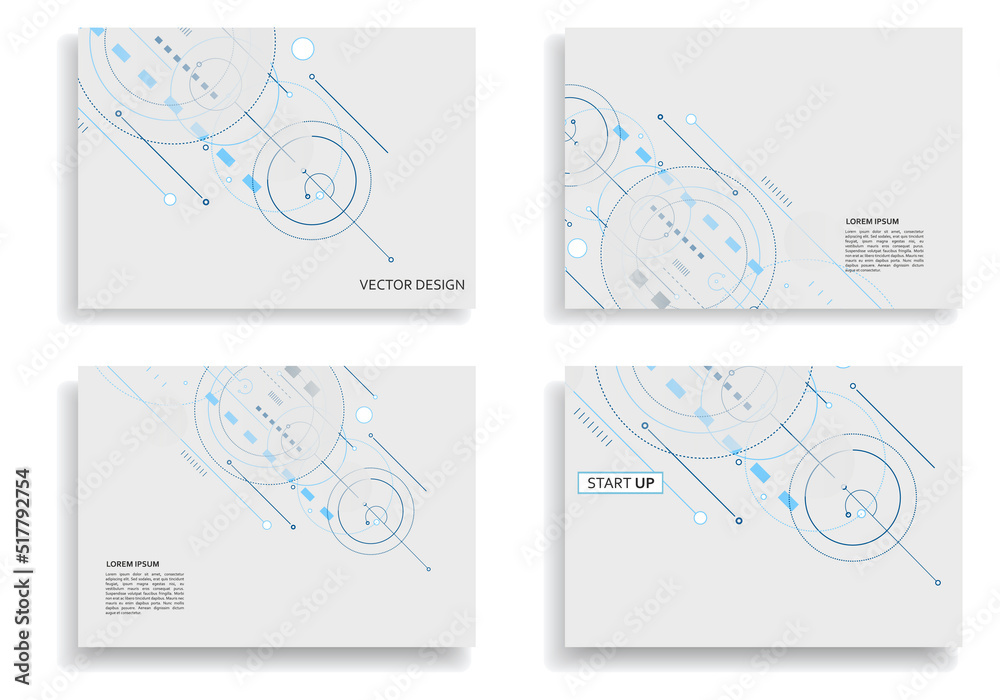 Poster arrow communication dynamic interface. circles and lines and squares digital technology background. 
