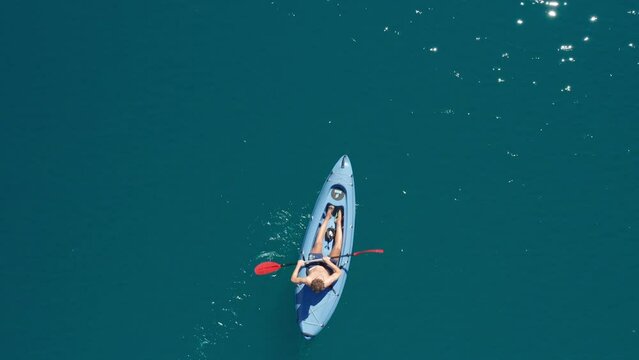 Kayak, lago di Ledro, Trentino, Italia