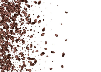 Brown Seed Drawn Vector White Background. Organic