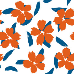 Little Floral Vector Seamless Pattern. Small