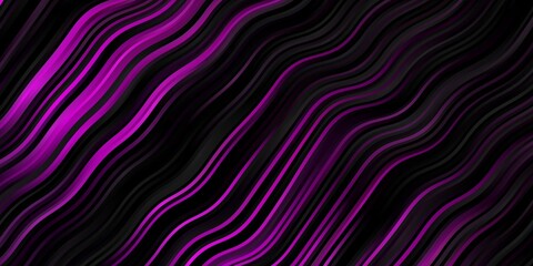 Dark Purple vector template with curved lines.