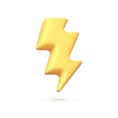 Obraz premium Bolt 3d, great design for any purposes. 3d realistic lightning bolt vector illustration