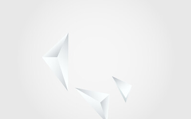 Transparent Triangle Abstract Vector  Gray