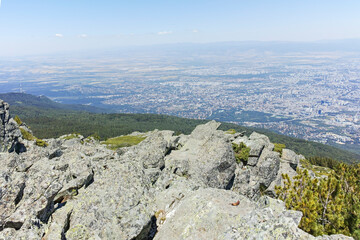 Panorama of Sofia from Vitosha Mountain, Bulgaria
