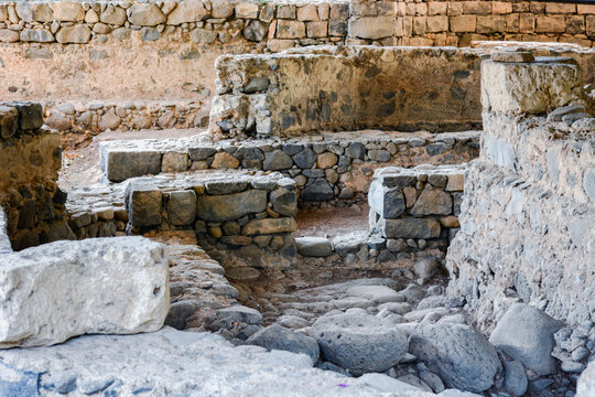 Ancient home of Saint Peter in Capernaum, Israel