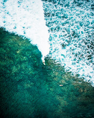 Surfer from aerial view