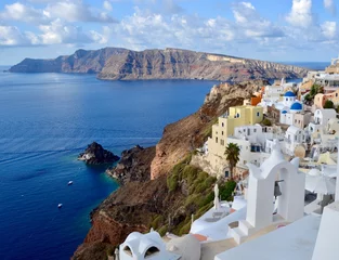 Foto op Canvas Cliffside town of Oia, Santorini, Greece © Mary Baratto