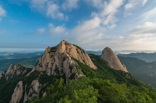 Limestone at mountains Bukhansan National ParkSeoul City, South Korea.