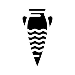 earthenware amphora glyph icon vector. earthenware amphora sign. isolated symbol illustration