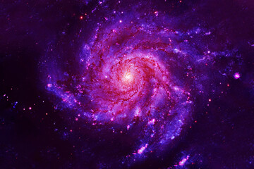 purple galaxy. Elements of this image furnished by NASA