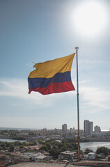 Colombian flag in Cartagena 