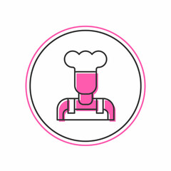 Filled outline Cook icon isolated on white background. Chef symbol. Vector