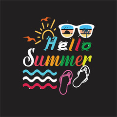 Summer typography T shirt design vector