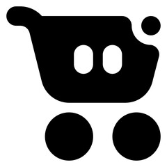 Trolley Icon Glyph Style
