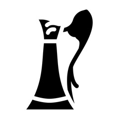 antic arabian jug glyph icon vector. antic arabian jug sign. isolated symbol illustration