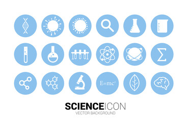 icon for science knowledge and laboratory. Concept for biology and research education.
