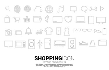 icon for shopping and online e commerce. Concept for product and marketplace icon.