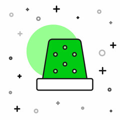 Filled outline Thimble for sewing icon isolated on white background. Vector